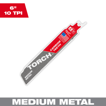 THE TORCH with CARBIDE TEETH for MEDIUM METAL Sawzall Blade