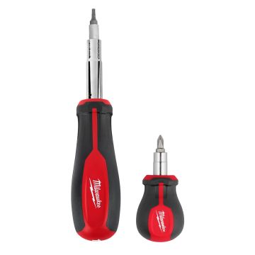 2pc 11-in-1 Multi-Bit Screwdriver & 6-in-1 Stubby Multi-Bit Screwdriver Set